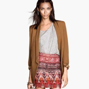 H&M Red Aztec Mini Skirt size 6